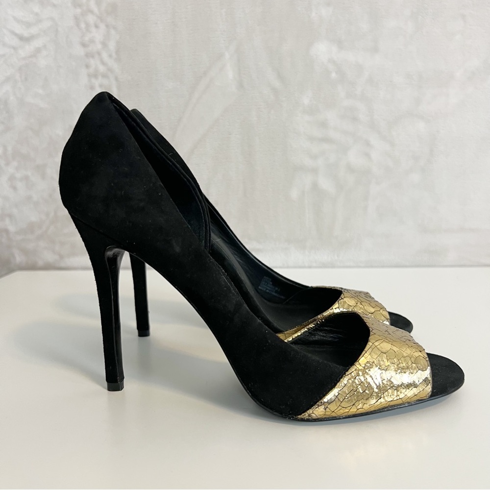 Coach Black and Gold Heels
